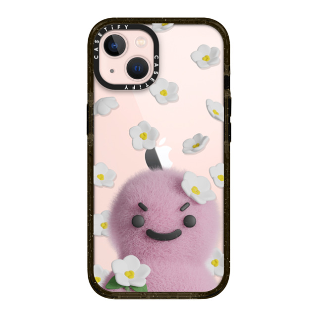 PETTYDUST x CASETiFY iPhone 13 ケース ブラック インパクトケース flower nang