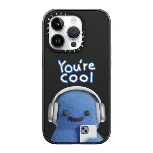 PETTYDUST x CASETiFY iPhone 14 Pro ケース マットブラック インパクトケース MagSafe対応 You're cool PANG