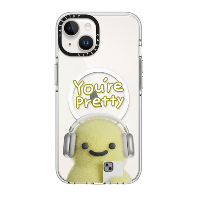 PETTYDUST x CASETiFY iPhone 14 ケース クリア クリア ケース MagSafe対応 you're pretty MANG