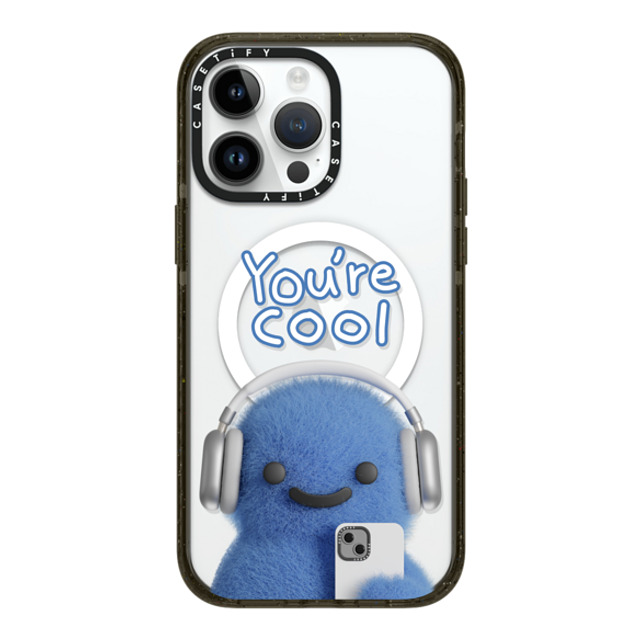 PETTYDUST x CASETiFY iPhone 14 Pro Max ケース ブラック インパクトケース MagSafe対応 You're cool PANG