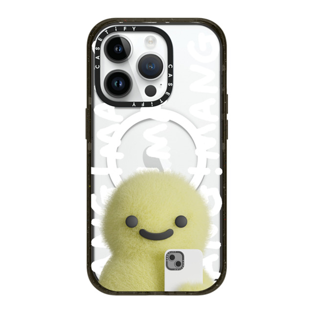 PETTYDUST x CASETiFY iPhone 14 Pro ケース ブラック インパクトケース MagSafe対応 Mang Dinosaurs and Phones