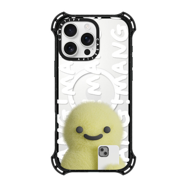 PETTYDUST x CASETiFY iPhone 16 Pro Max ケース ブラック バウンスケース Mang Dinosaurs and Phones