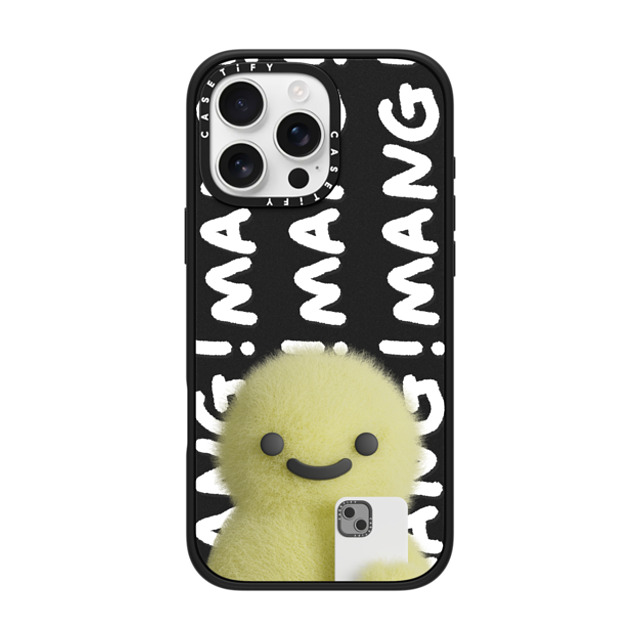 PETTYDUST x CASETiFY iPhone 16 Pro Max ケース マットブラック インパクトケース MagSafe対応 Mang Dinosaurs and Phones