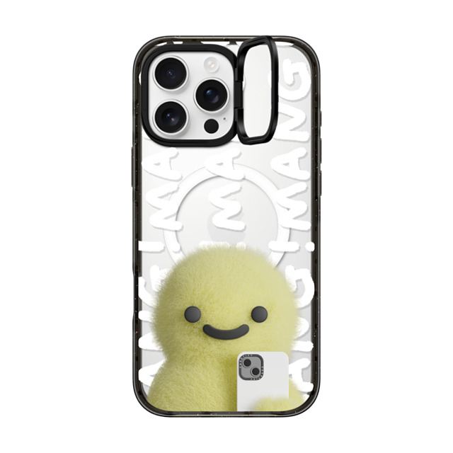 PETTYDUST x CASETiFY iPhone 16 Pro Max ケース ブラック インパクトリングスタンドケース MagSafe対応 Mang Dinosaurs and Phones