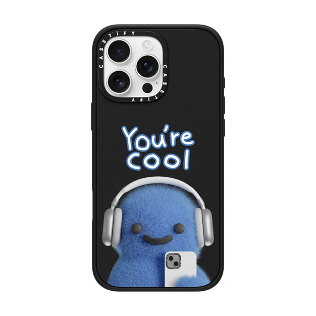 PETTYDUST x CASETiFY iPhone 16 Pro Max ケース マットブラック インパクトケース MagSafe対応 You're cool PANG