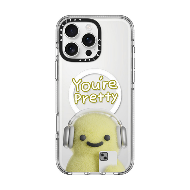 PETTYDUST x CASETiFY iPhone 16 Pro Max ケース クリア クリア ケース MagSafe対応 you're pretty MANG