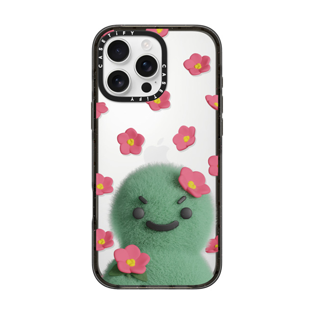 PETTYDUST x CASETiFY iPhone 16 Pro Max ケース ブラック インパクトケース flower myong