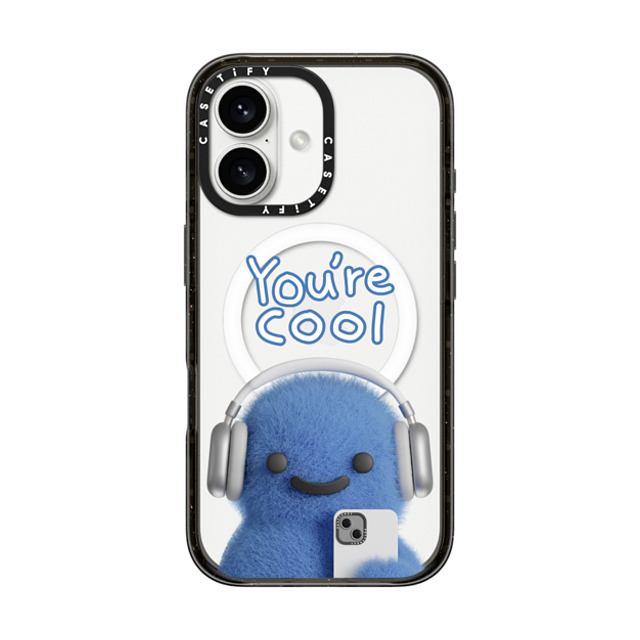 PETTYDUST x CASETiFY iPhone 16 ケース ブラック インパクトケース MagSafe対応 You're cool PANG