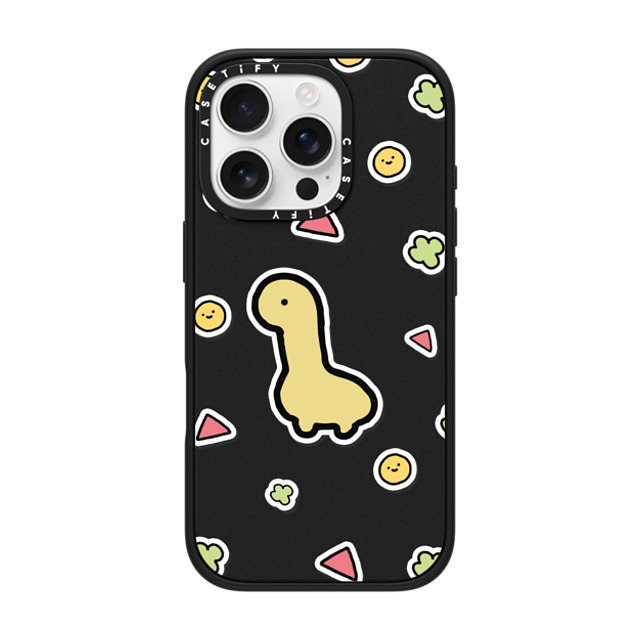 PETTYDUST x CASETiFY iPhone 16 Pro ケース マットブラック インパクトケース Mang dinosaur!