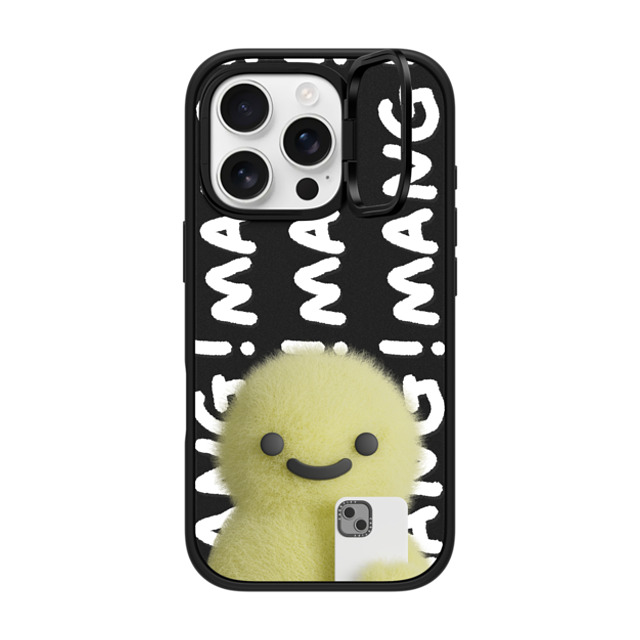 PETTYDUST x CASETiFY iPhone 16 Pro ケース マットブラック インパクトリングスタンドケース MagSafe対応 Mang Dinosaurs and Phones