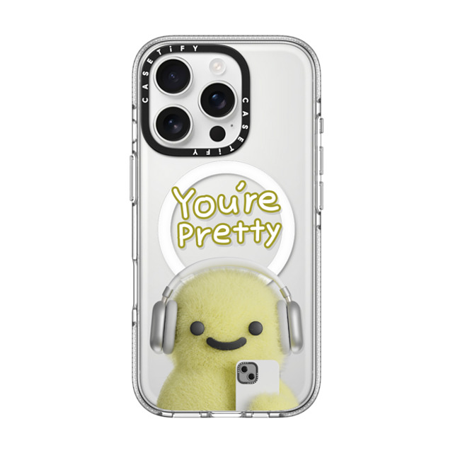 PETTYDUST x CASETiFY iPhone 16 Pro ケース クリア クリア ケース MagSafe対応 you're pretty MANG