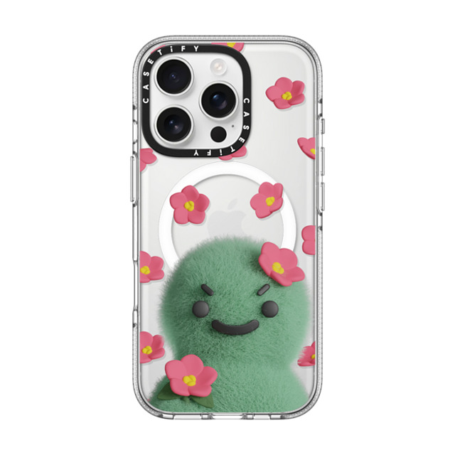 PETTYDUST x CASETiFY iPhone 16 Pro ケース クリア クリア ケース MagSafe対応 flower myong