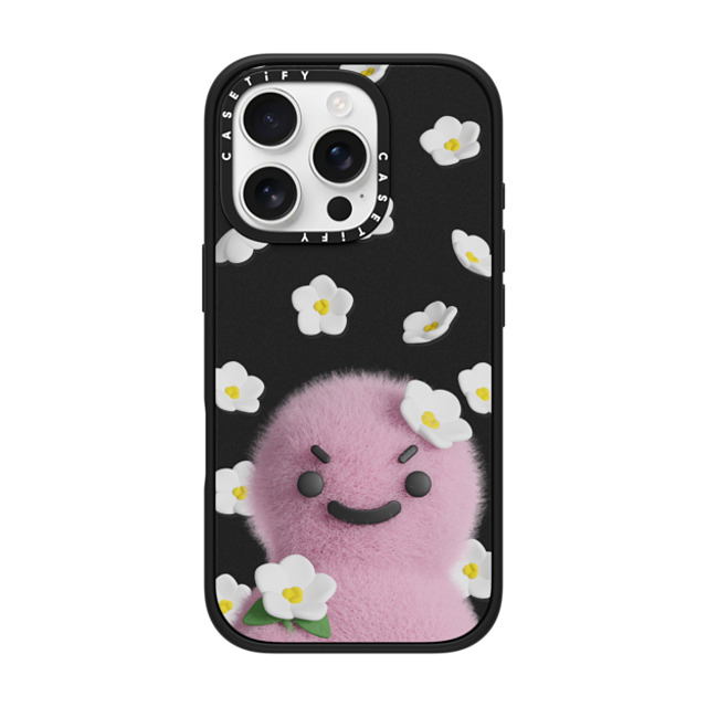 PETTYDUST x CASETiFY iPhone 16 Pro ケース マットブラック インパクトケース flower nang