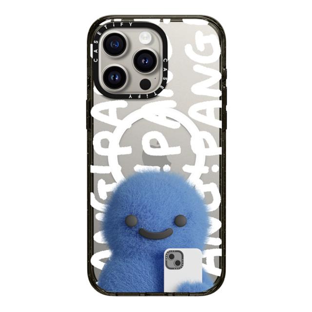 PETTYDUST x CASETiFY iPhone 15 Pro Max ケース ブラック インパクトケース MagSafe対応 Pang Dinosaurs and Phones