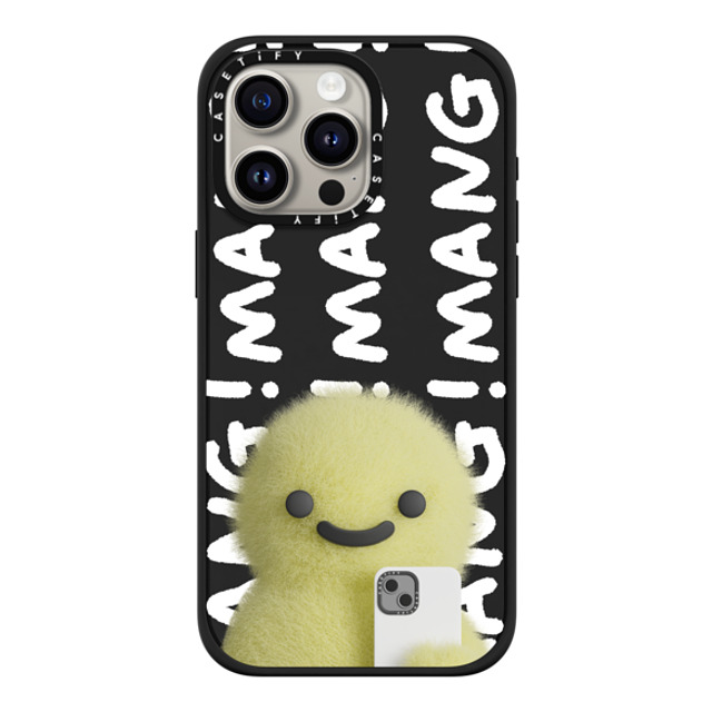 PETTYDUST x CASETiFY iPhone 15 Pro Max ケース マットブラック インパクトケース MagSafe対応 Mang Dinosaurs and Phones