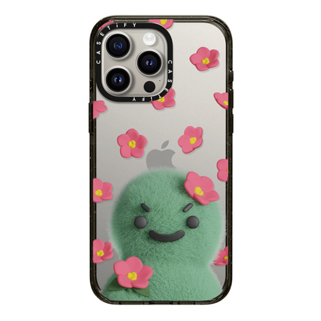 PETTYDUST x CASETiFY iPhone 15 Pro Max ケース ブラック インパクトケース flower myong