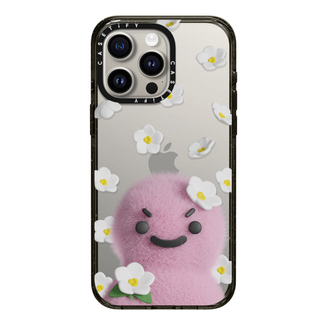 PETTYDUST x CASETiFY iPhone 15 Pro Max ケース ブラック インパクトケース flower nang