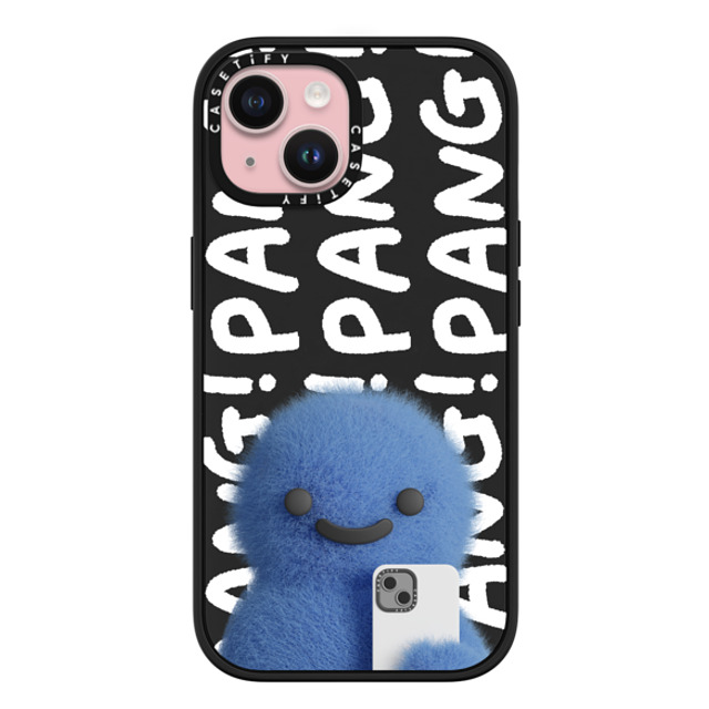 PETTYDUST x CASETiFY iPhone 15 ケース マットブラック インパクトケース MagSafe対応 Pang Dinosaurs and Phones