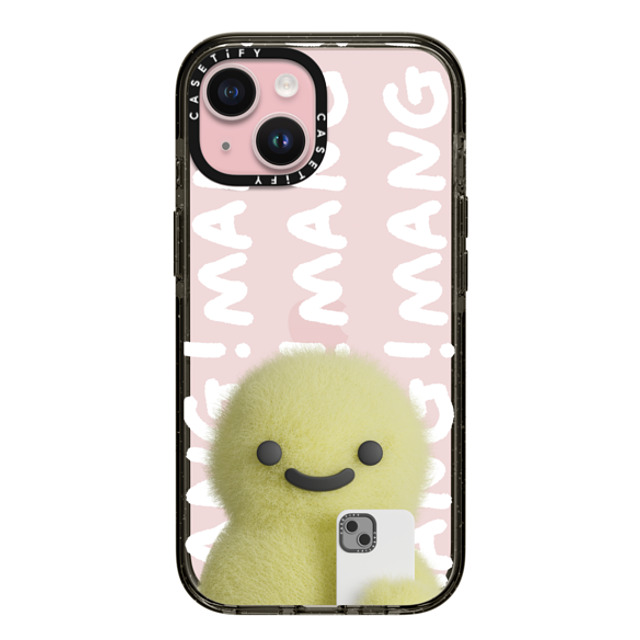 PETTYDUST x CASETiFY iPhone 15 ケース ブラック インパクトケース Mang Dinosaurs and Phones