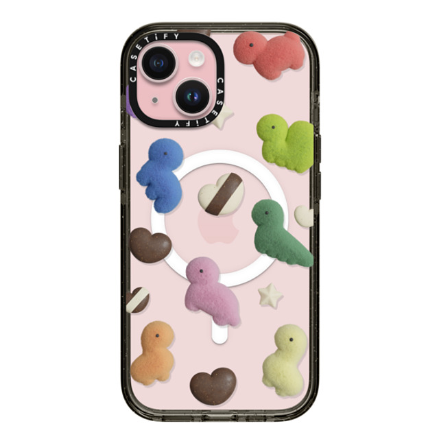 PETTYDUST x CASETiFY iPhone 15 Case Heart,Dinosaur Black Impact Case MagSafe Compatible Valentine with the Dinosaur Guardians Father's Day PETTYDUST x CASETiFY iPhone 15 Case Heart,Dinosaur Black Impact Case MagSafe Compatible Valentine with the Dinosaur Guardians Father's Day