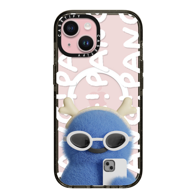 PETTYDUST x CASETiFY iPhone 15 ケース ブラック インパクトケース MagSafe対応 PANG 2024 NEW YEAR!