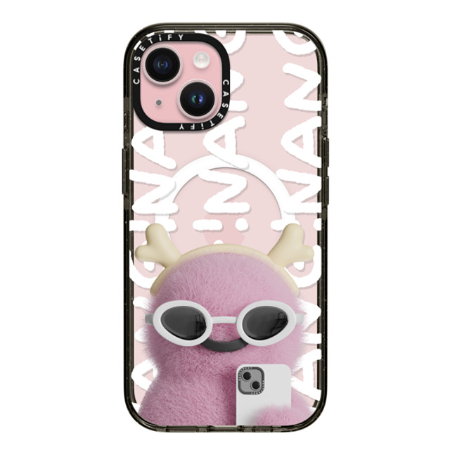 PETTYDUST x CASETiFY iPhone 15 ケース ブラック インパクトケース MagSafe対応 NANG 2024 NEW YEAR!