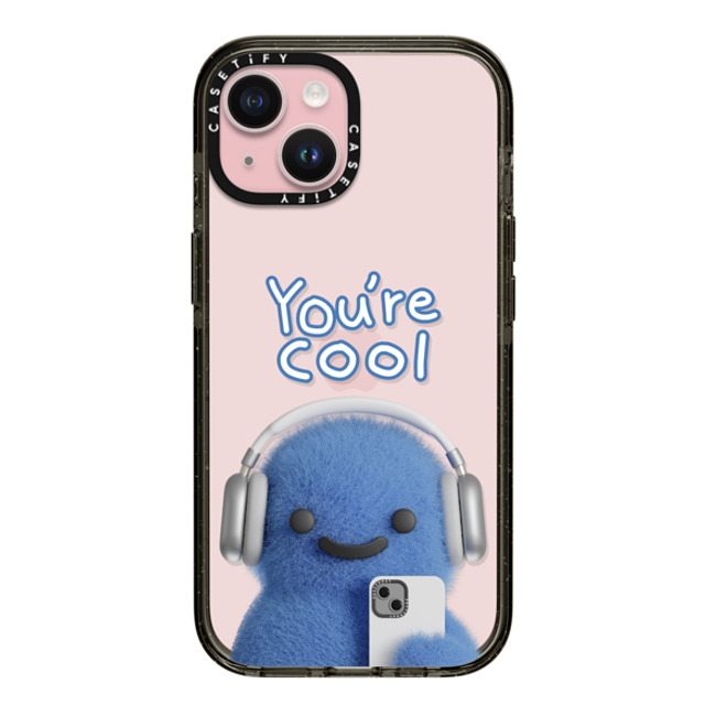 PETTYDUST x CASETiFY iPhone 15 ケース ブラック インパクトケース You're cool PANG