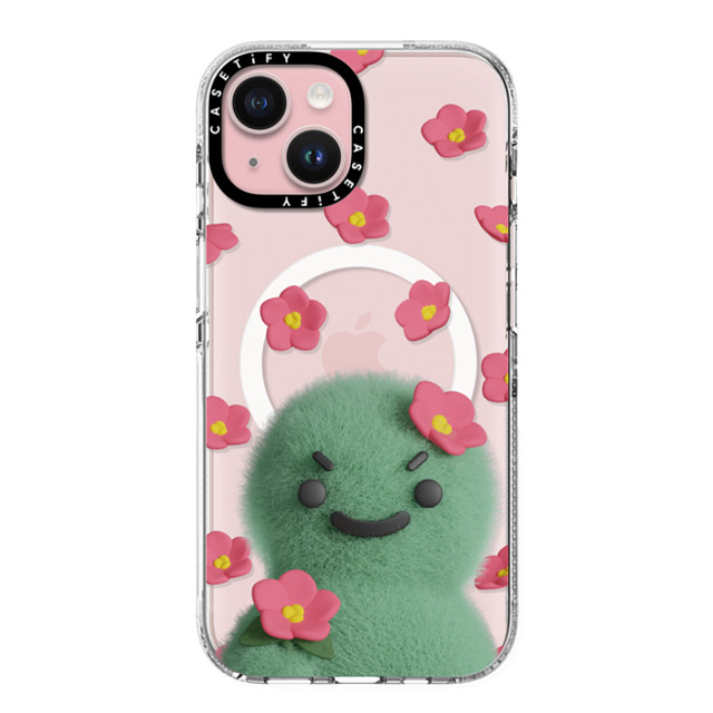 PETTYDUST x CASETiFY iPhone 15 ケース クリア クリア ケース MagSafe対応 flower myong