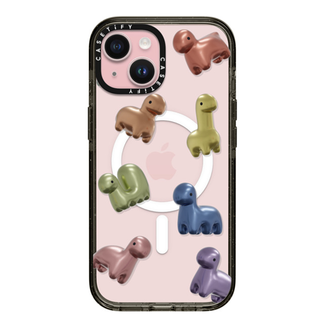 PETTYDUST x CASETiFY iPhone 15 ケース Cartoon ブラック インパクトケース MagSafe対応 metal guardian dinosaur Father's Day PETTYDUST x CASETiFY iPhone 15 ケース Cartoon ブラック インパクトケース MagSafe対応 metal guardian dinosaur Father's Day