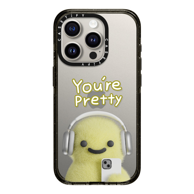 PETTYDUST x CASETiFY iPhone 15 Pro ケース ブラック インパクトケース you're pretty MANG