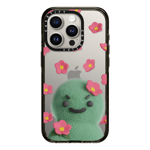 PETTYDUST x CASETiFY iPhone 15 Pro ケース ブラック インパクトケース flower myong