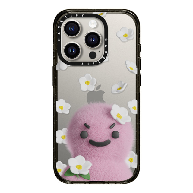 PETTYDUST x CASETiFY iPhone 15 Pro ケース ブラック インパクトケース flower nang