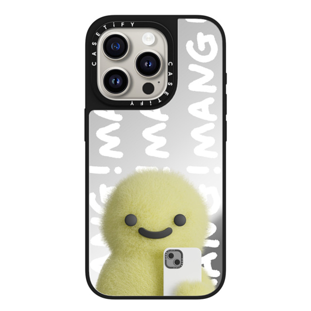 PETTYDUST x CASETiFY iPhone 15 Pro Case Silver on Black ミラーケース MagSafe対応 Mang Dinosaurs and Phones PETTYDUST x CASETiFY iPhone 15 Pro Case Silver on Black ミラーケース MagSafe対応 Mang Dinosaurs and Phones