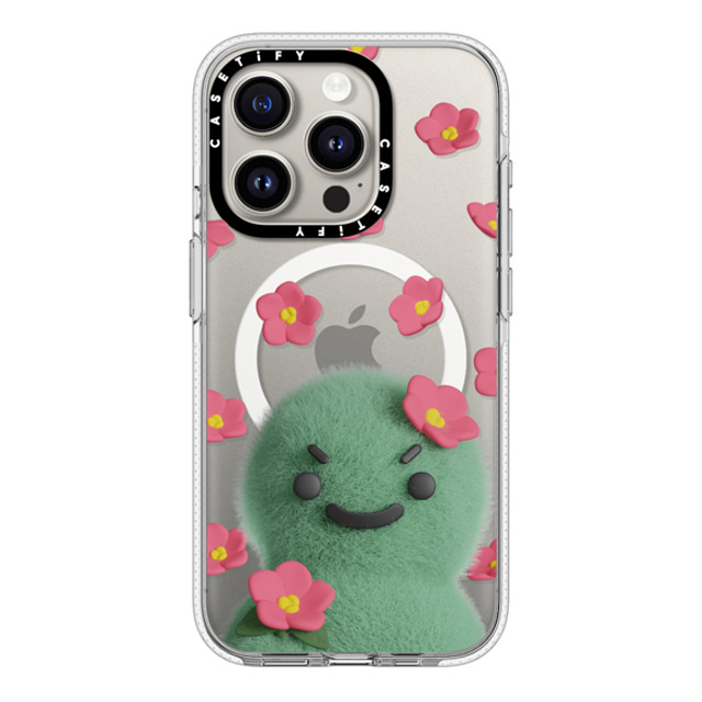 PETTYDUST x CASETiFY iPhone 15 Pro ケース クリア クリア ケース MagSafe対応 flower myong