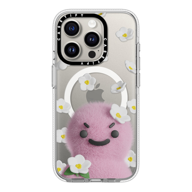 PETTYDUST x CASETiFY iPhone 15 Pro ケース クリア クリア ケース MagSafe対応 flower nang