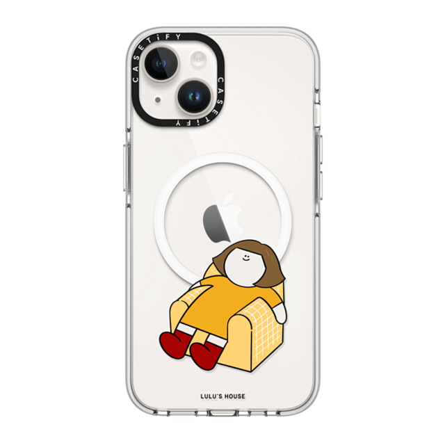 CASETiFY iPhone 14 Case Clear Clear Case MagSafe Compatible Hi I Am Lulu by Lulu lulu huang CASETiFY iPhone 14 Case Clear Clear Case MagSafe Compatible Hi I Am Lulu by Lulu lulu huang