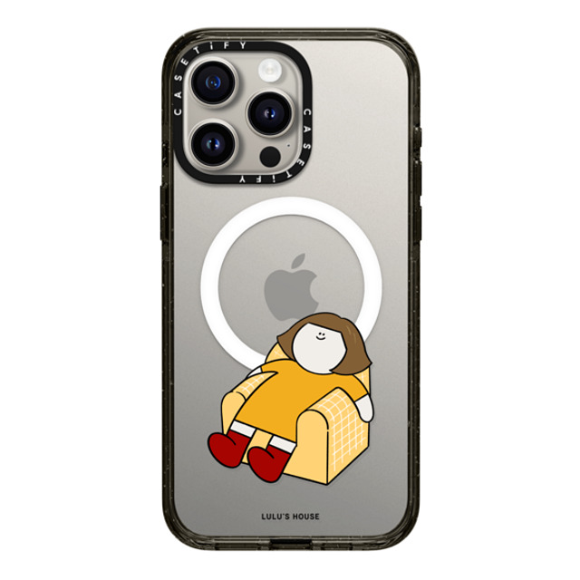 CASETiFY iPhone 15 Pro Max Case Black Impact Case MagSafe Compatible Hi I Am Lulu by Lulu lulu huang CASETiFY iPhone 15 Pro Max Case Black Impact Case MagSafe Compatible Hi I Am Lulu by Lulu lulu huang