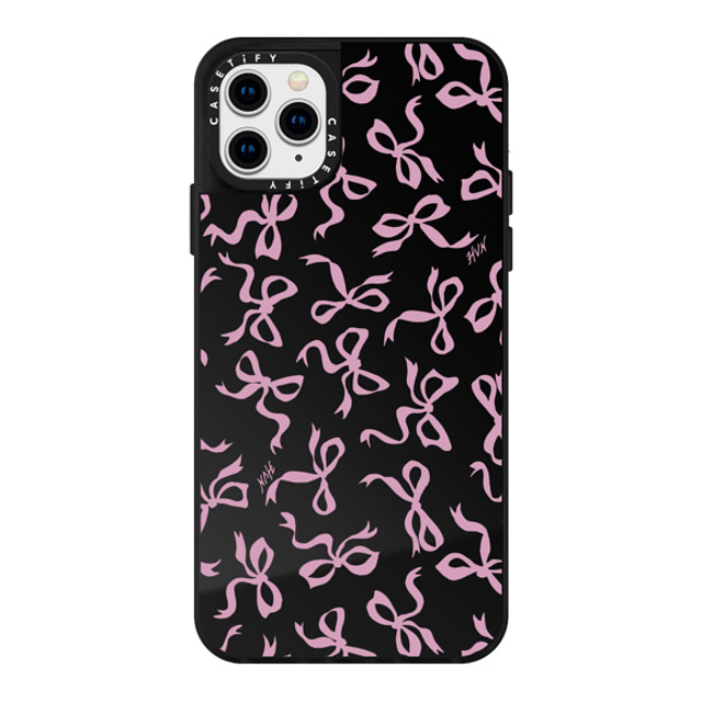 HVN by Harley Viera-Newton x CASETiFY iPhone 11 Pro Max ケース Black on Black ミラーケース BOWS