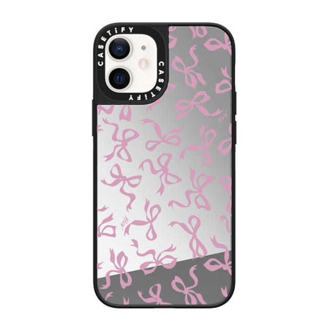 HVN by Harley Viera-Newton x CASETiFY iPhone 12 mini ケース Silver on Black ミラーケース MagSafe対応 BOWS