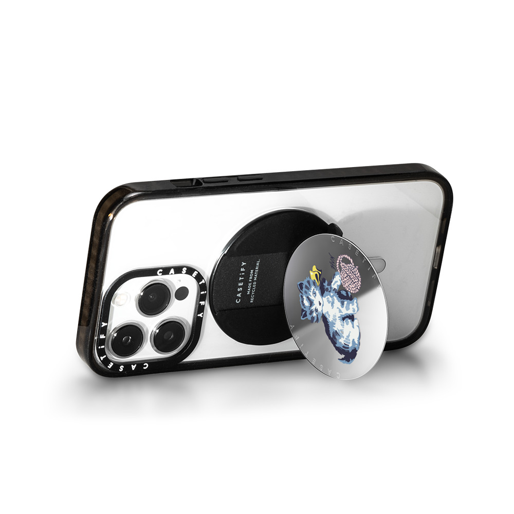 HVN by Harley Viera-Newton x CASETiFY Snappy グリップスタンド シルバー Snappy ミラー グリップスタンド MagSafe対応 KITTEN HVN by Harley Viera-Newton x CASETiFY Snappy グリップスタンド シルバー Snappy ミラー グリップスタンド MagSafe対応 KITTEN