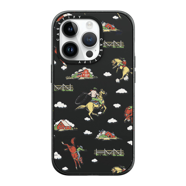 HVN by Harley Viera-Newton x CASETiFY iPhone 14 Pro ケース マットブラック インパクトケース MagSafe対応 RODEO COWBOY