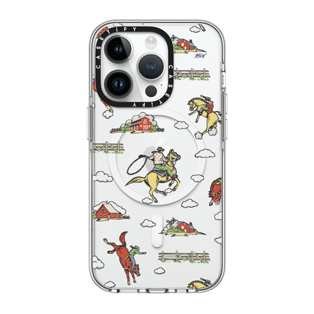 HVN by Harley Viera-Newton x CASETiFY iPhone 14 Pro ケース クリア クリア ケース MagSafe対応 RODEO COWBOY