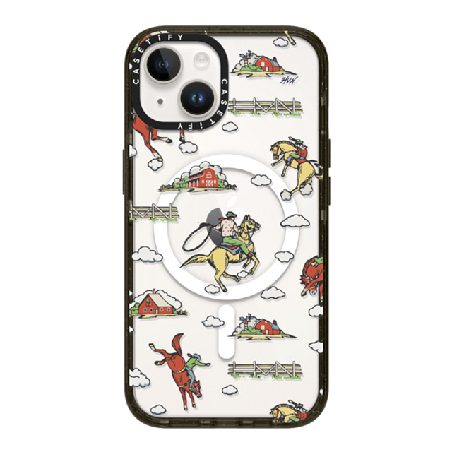 HVN by Harley Viera-Newton x CASETiFY iPhone 14 ケース ブラック インパクトケース MagSafe対応 RODEO COWBOY