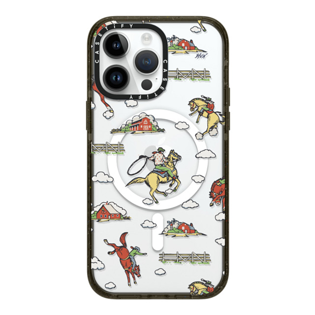 HVN by Harley Viera-Newton x CASETiFY iPhone 14 Pro Max ケース ブラック インパクトケース MagSafe対応 RODEO COWBOY