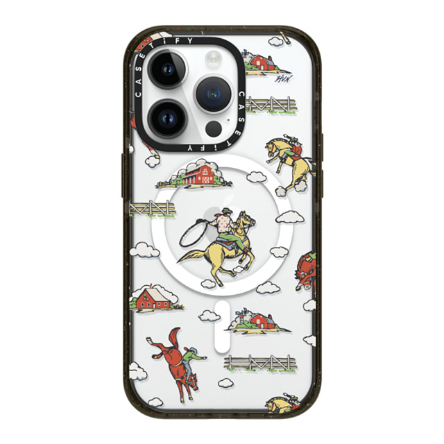 HVN by Harley Viera-Newton x CASETiFY iPhone 14 Pro ケース ブラック インパクトケース MagSafe対応 RODEO COWBOY