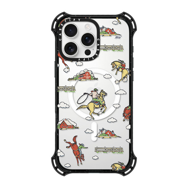 HVN by Harley Viera-Newton x CASETiFY iPhone 16 Pro Max ケース ブラック バウンスケース RODEO COWBOY