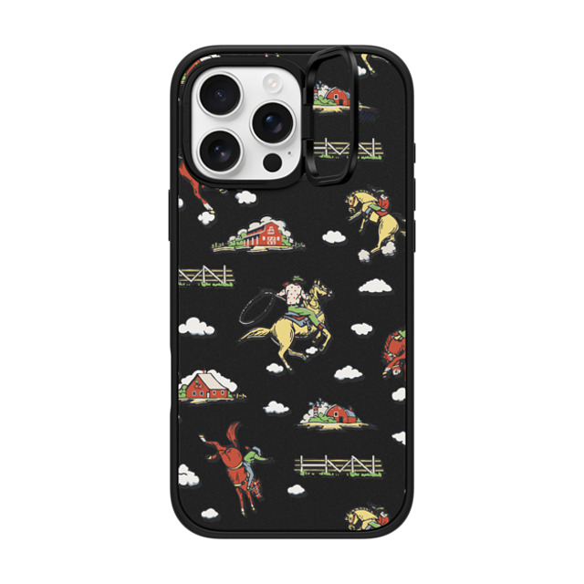 HVN by Harley Viera-Newton x CASETiFY iPhone 16 Pro Max ケース マットブラック インパクトリングスタンドケース MagSafe対応 RODEO COWBOY