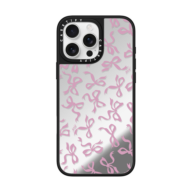 HVN by Harley Viera-Newton x CASETiFY iPhone 16 Pro Max ケース Silver on Black ミラーケース MagSafe対応 BOWS