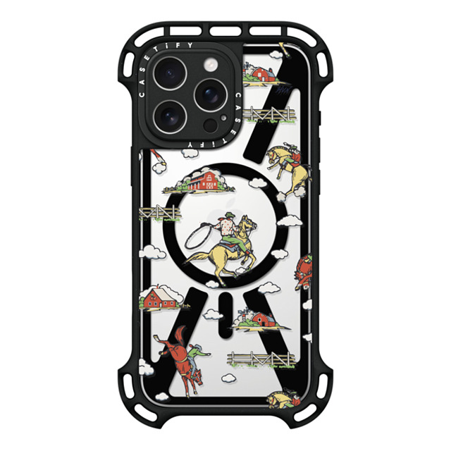 HVN by Harley Viera-Newton x CASETiFY iPhone 16 Pro Max ケース ブラック ウルトラ バウンスケース MagSafe対応 RODEO COWBOY