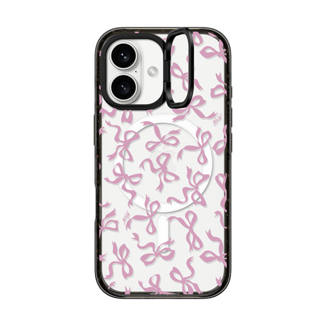 HVN by Harley Viera-Newton x CASETiFY iPhone 16 ケース ブラック インパクトリングスタンドケース MagSafe対応 BOWS